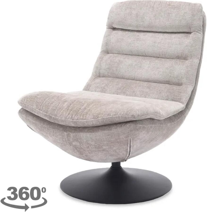 Tower Living fauteuil Marano draaibaar lichtgrijs