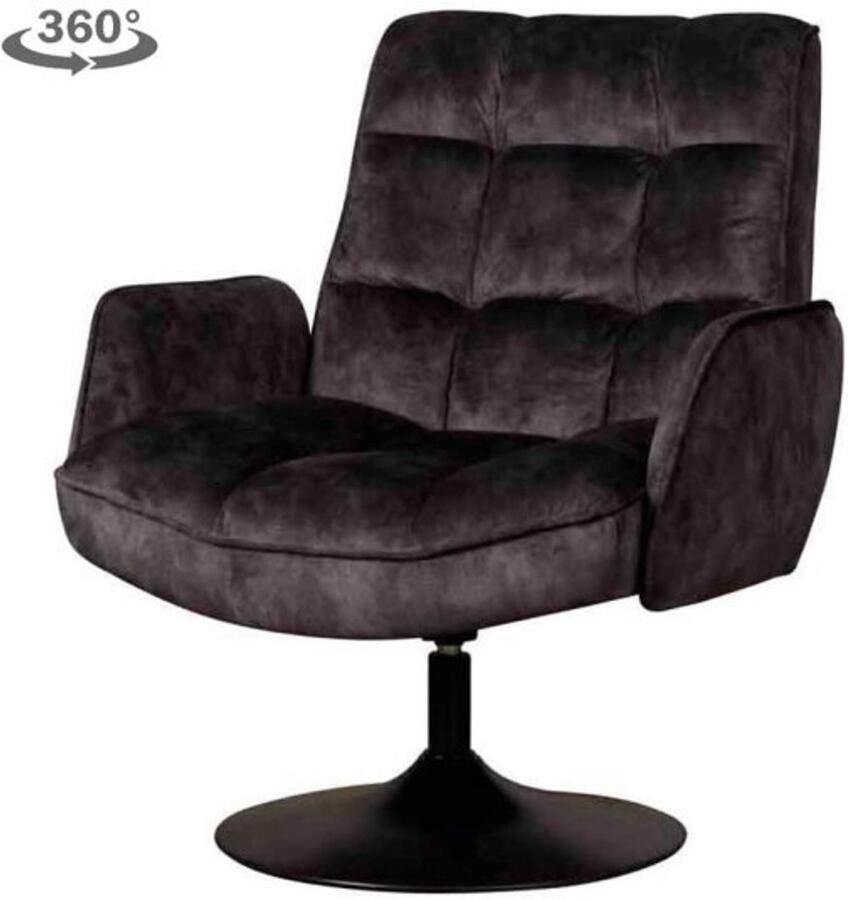 Tower Living Tropea Fauteuil Adore dark grey 29 (draaibaar)