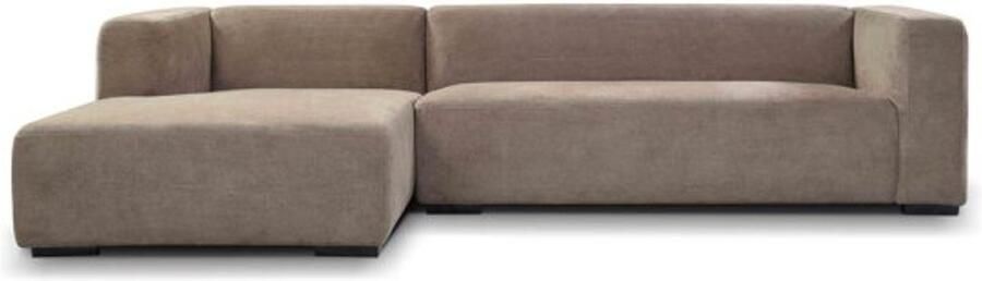 Tower Living Hoekbank Glasgow 2 5-AR + Chaise L Enjoy 431 Beige Grey