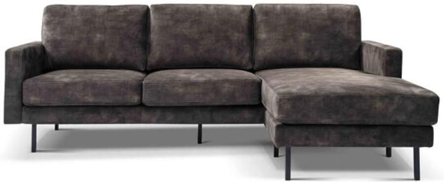 Tower Living Hoekbank Cambridge 2 5-zits met Chaise Longue – Adore stof Olijfgrijs