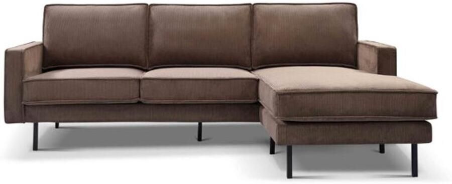 Tower Living Hoekbank Derby 2 5-zits + Chaise Longue Links rechts Lara 005 Pale Brown
