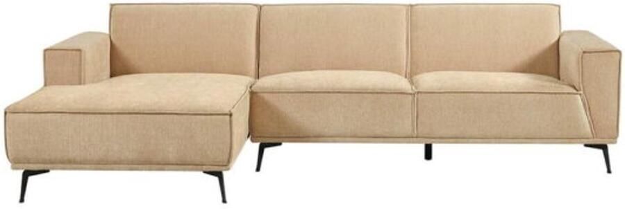 Tower Living Hoekbank Leeds 2 5 zits chaise longue Links Stof City 120 Beige