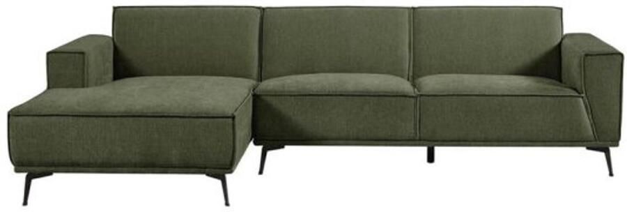 Tower Living Hoekbank Leeds 2 5 zits chaise longue Links Stof City 355 Bottle Green