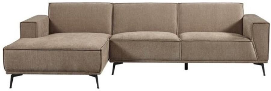 Tower Living Hoekbank Leeds 2 5 zits chaise longue Links Stof City 453 Moss Grey