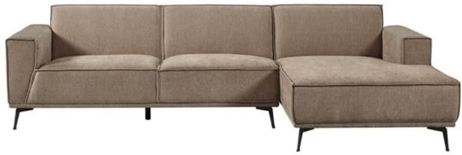 Tower Living Hoekbank Leeds 2 5 zits chaise longue rechts Stof City 453 Moss Grey