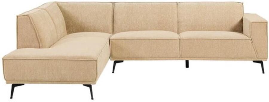 Tower Living Hoekbank Leeds 2 5 zits ottoman Links Stof City 120 Beige