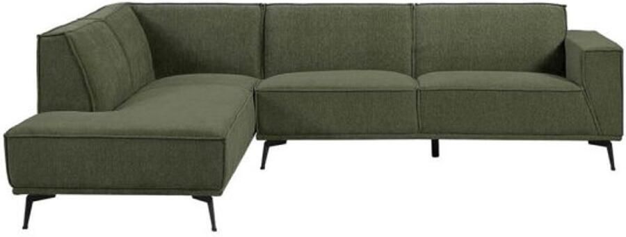 Tower Living Hoekbank Leeds 2 5 zits ottoman Links Stof City 355 Bottle Green