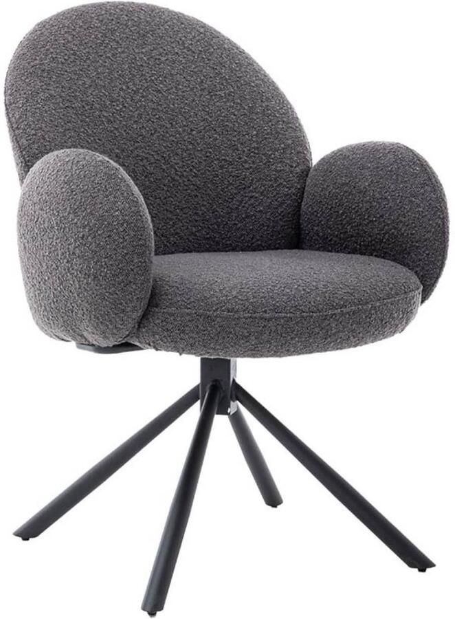 Tower Living Imola Armstoel fabric Ascot 5 Anthracite (draaibaar) - Foto 2