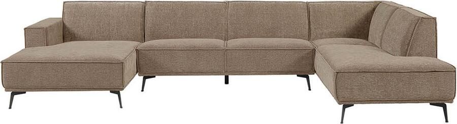 Tower Living Leeds Chaise Lounge L + 2 5 seater no arm Ottoman R Moss Grey