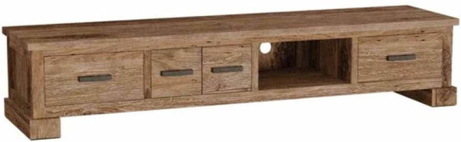 Tower Living Tv meubel Lorenzo met 4 laden en 1 open vak Oud Teak