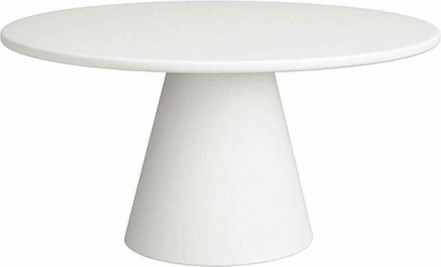 Tower Living Mello Eettafel rond beton ciré 130 cm Wit