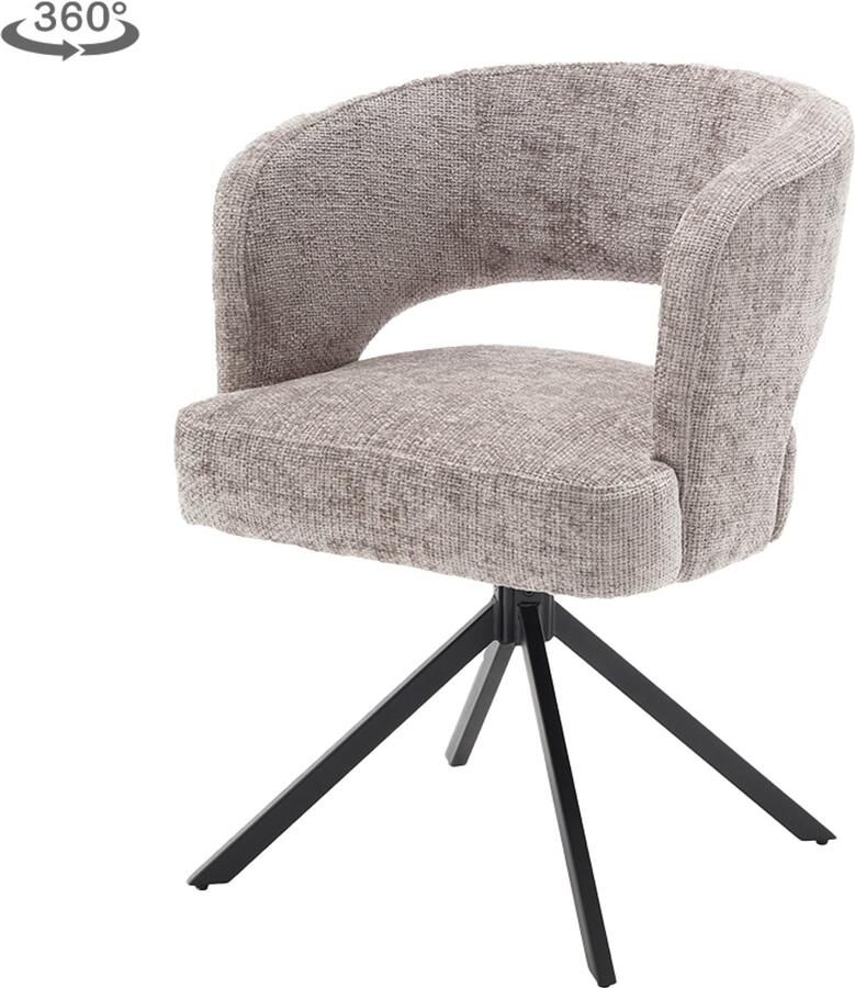 Tower Living Mura armchair swivel 360?- fabric Haga 09 silver