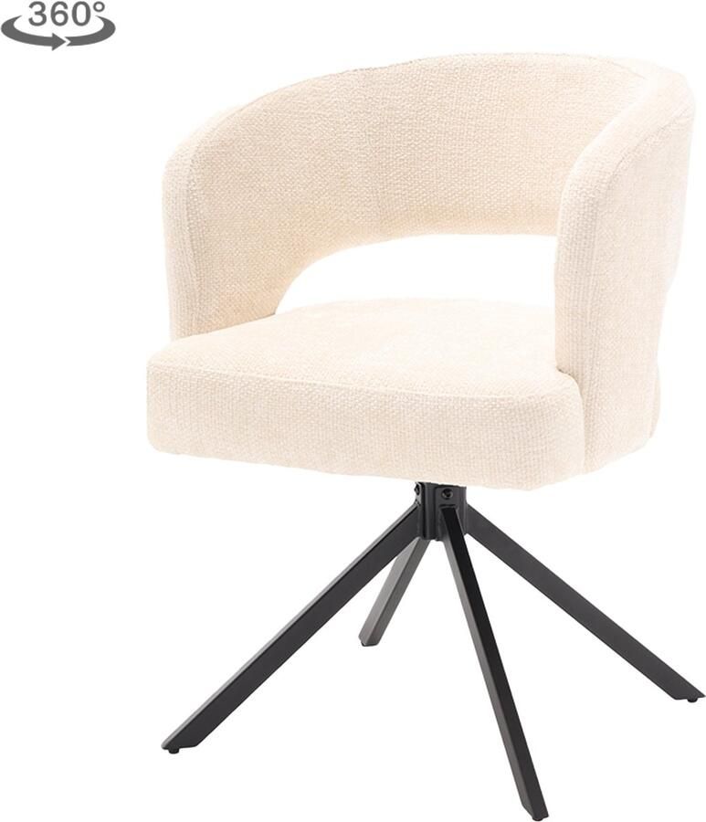 Tower Living Mura armchair swivel 360?- fabric Haga 23 pearl