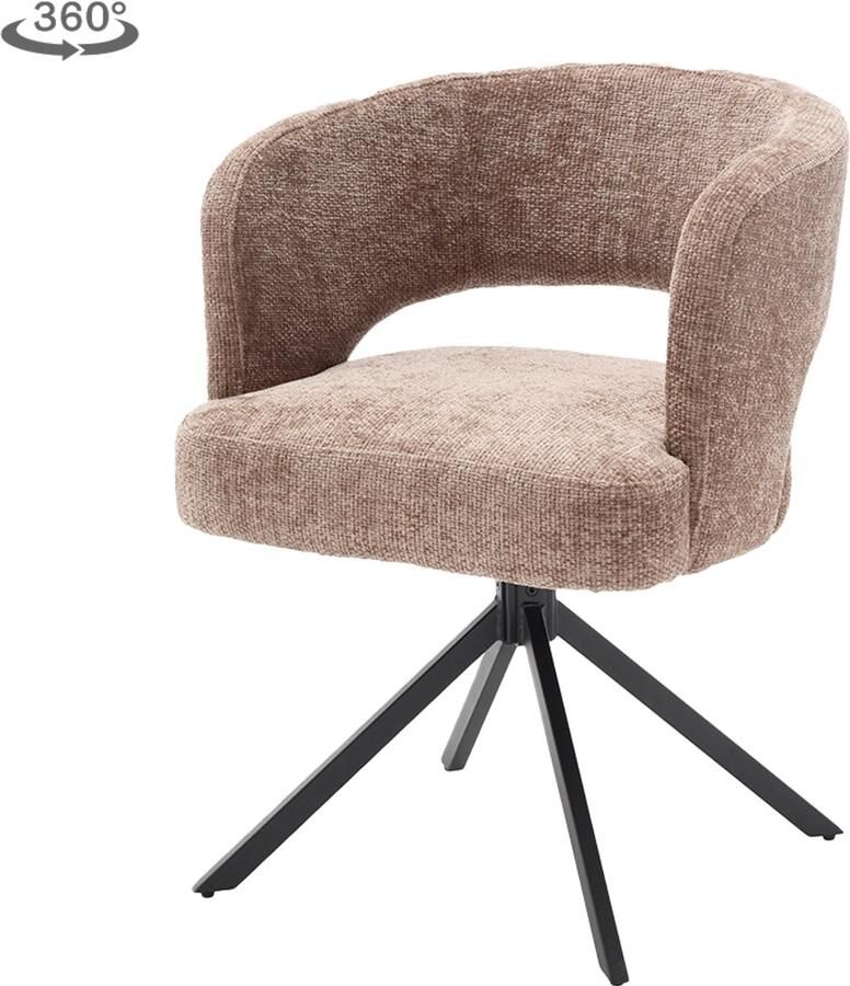 Tower Living Mura armchair swivel 360?- fabric Haga 39 cappuccino