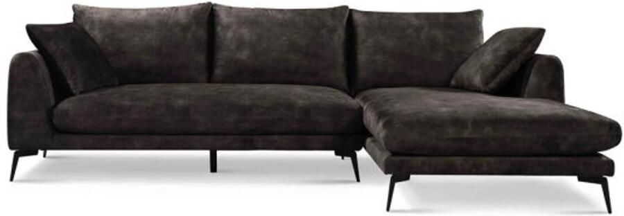 Tower Living Nottingham 2 5-AL + Chaise R Adore 029 Anthracite Grey