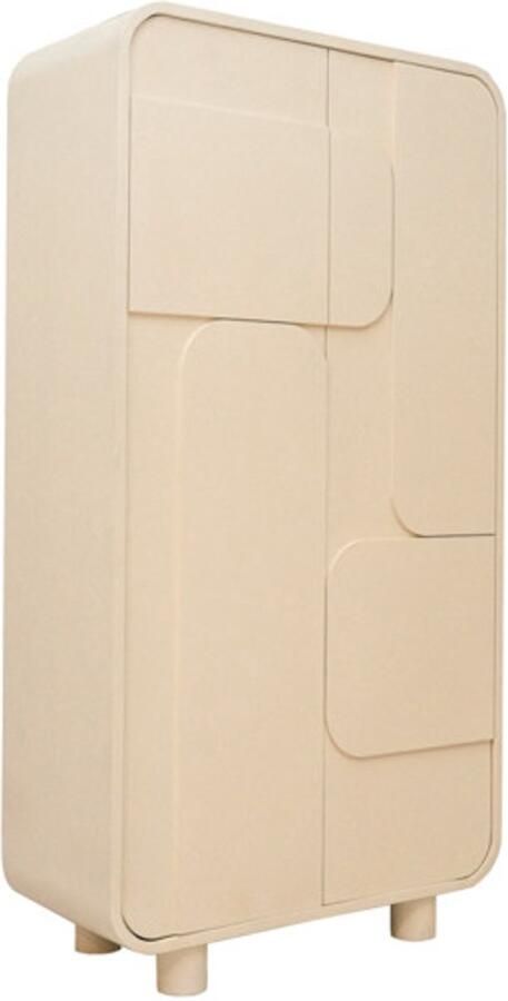 Tower Living opbergkast Alviano 100x45x190 cm hout stone finish