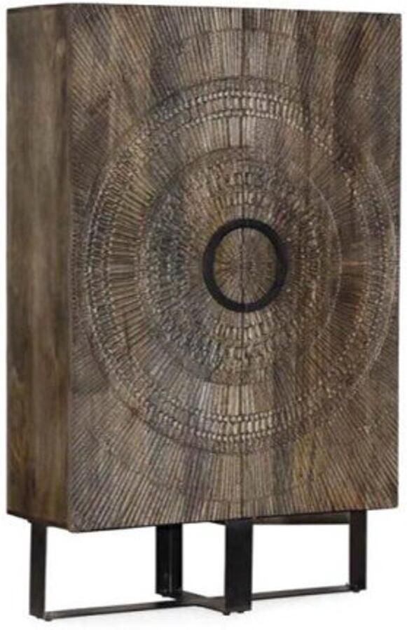 Tower Living Opbergkast Padua mangohout houtsnijwerk 120x190 cm