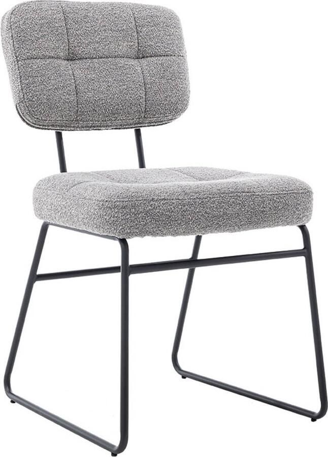 Tower Living eetkamerstoel Padola stof grijs