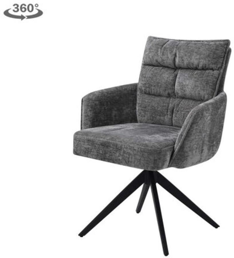 Tower Living Rosora Armstoel HZ6068-85 grey (draaibaar)