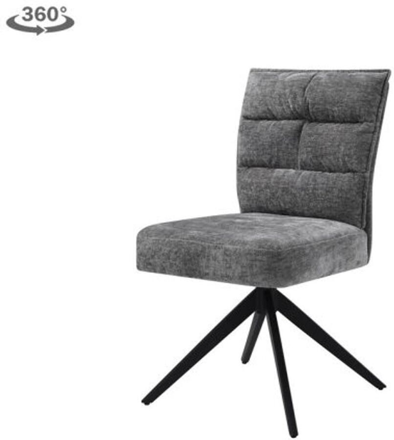 Tower Living Rosora Stoel HZ6068-85 grey (draaibaar)