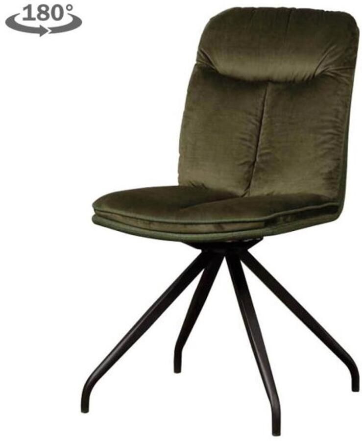 Tower Living Rota Stoel fabric Lush Green (draaibaar)