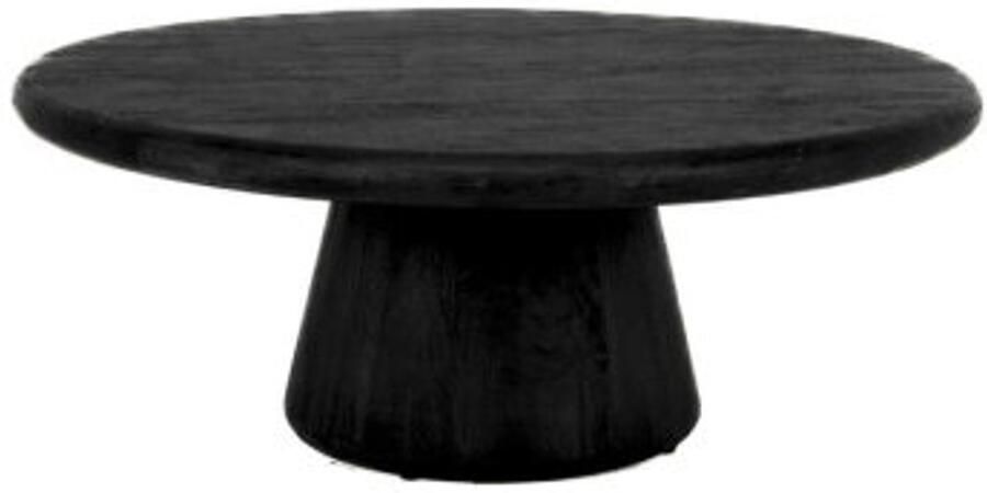 Tower Living Salontafel Asti rond mangohout 90 cm zwart