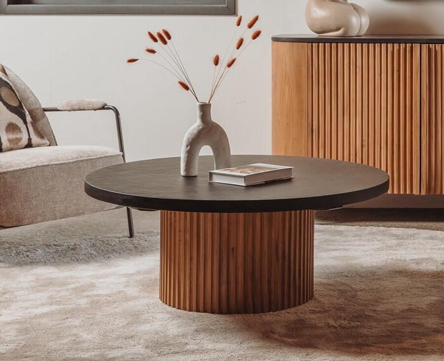 Tower Living Salontafel Palazzo rond teakhout 100 cm