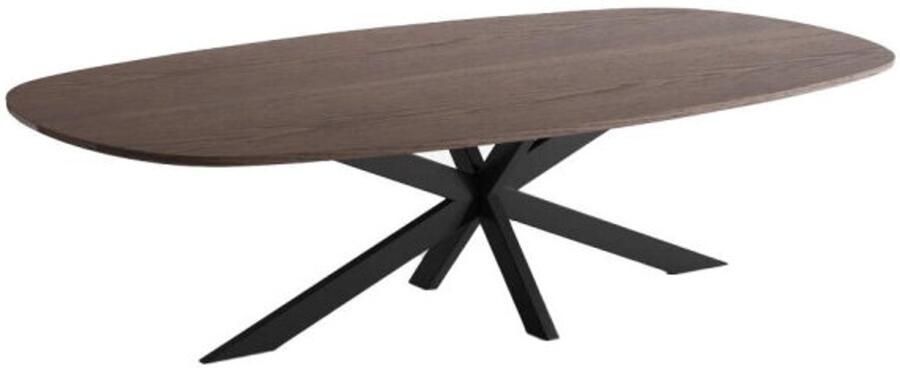 Tower Living Salontafel San Marino Deens ovaal eikenhout 135x70 cm Bruin