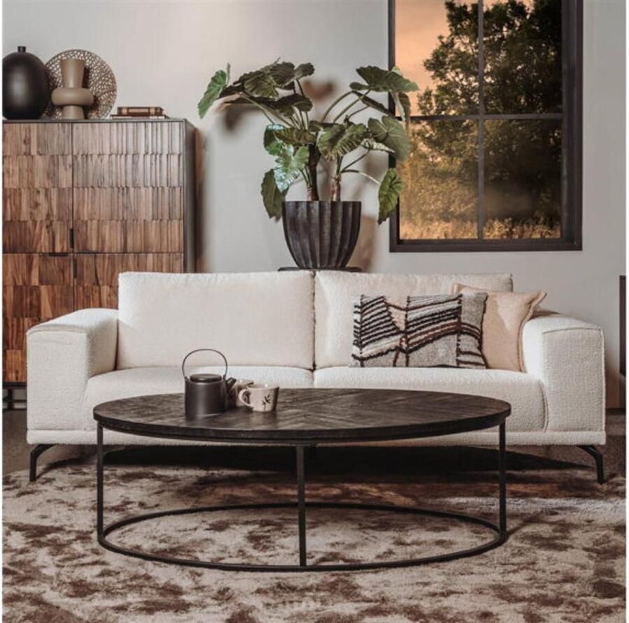 Tower Living Salontafel Viola ovaal 135 cm zwart