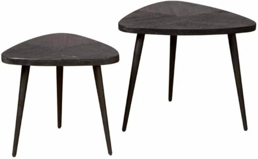 Tower Living Salontafelset Viola driehoek zwart