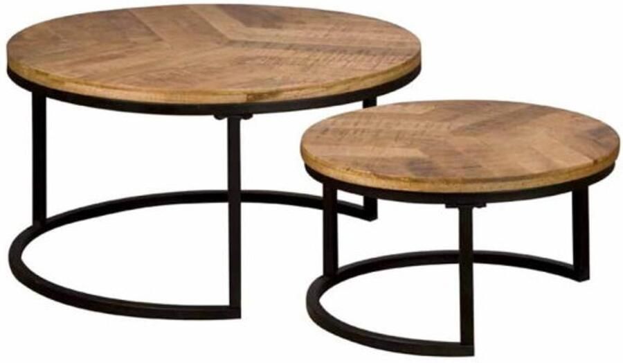 Tower Living Salontafelset Viola rond naturel