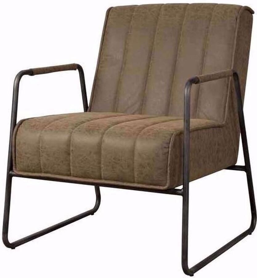Tower Living Santo Fauteuil 81 cm Bruin Stof