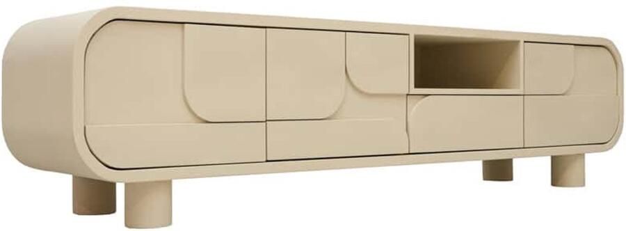 Tower Living tv meubel Alviano 210x40x45 cm hout stone finish