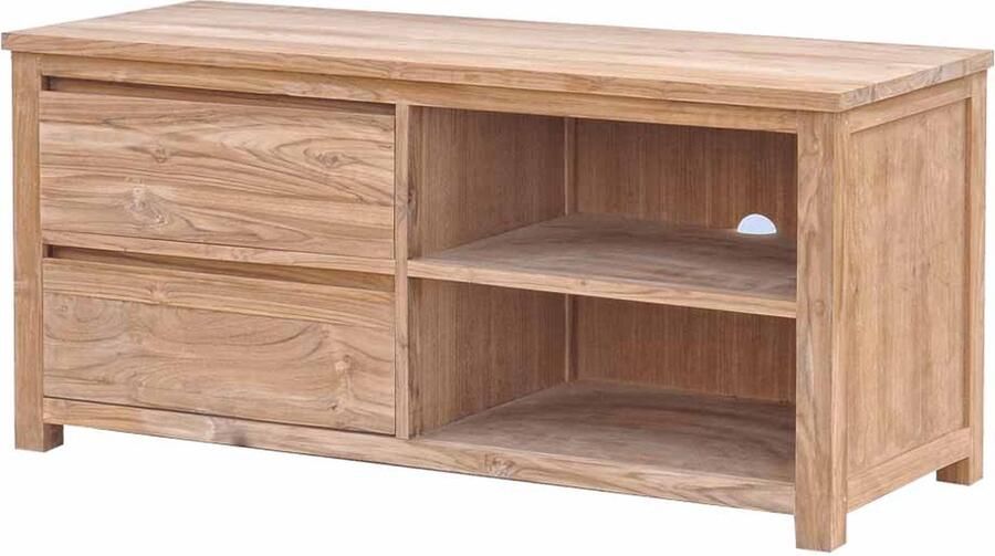 Tower Living Tv meubel Corona met 2 laden en 2 open vakken Teak
