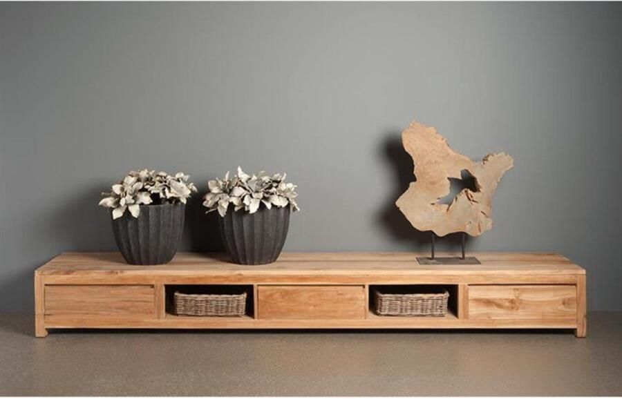 Tower Living Tv meubel Corona Teakhout 300 cm