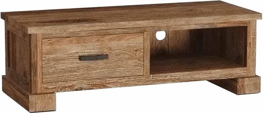 Tower Living Tv meubel Lorenzo met 1 lade en 1 open vak Oud Teak