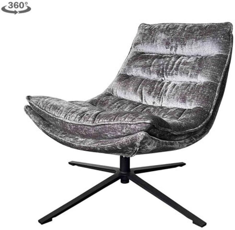 Tower Living Venice Fauteuil fabric BMG803 dark grey (draaibaar)
