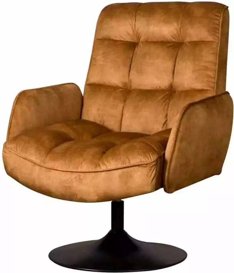 Tower Living tropea draaibare fauteuil 100% polyester geel 84 x 82 x 95 (h) cm