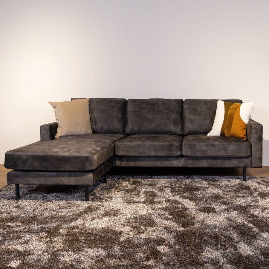 Towerliving. Hoekbank Cambridge Antraciet Velours - Foto 2