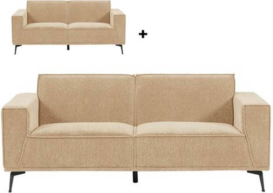 Towerliving Bank Combi Leeds Beige Stof