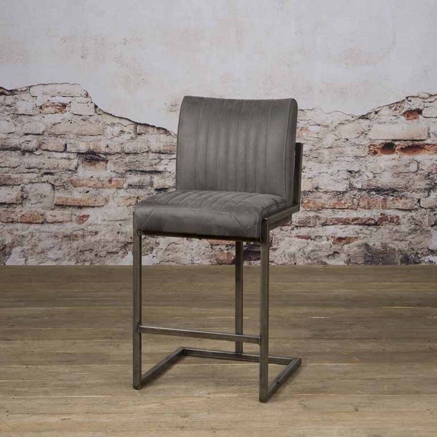 Towerliving Barkruk Ferro Microvezel Antraciet