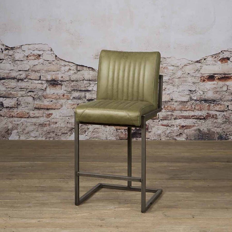 Towerliving Barkruk Ferro Microvezel Groen