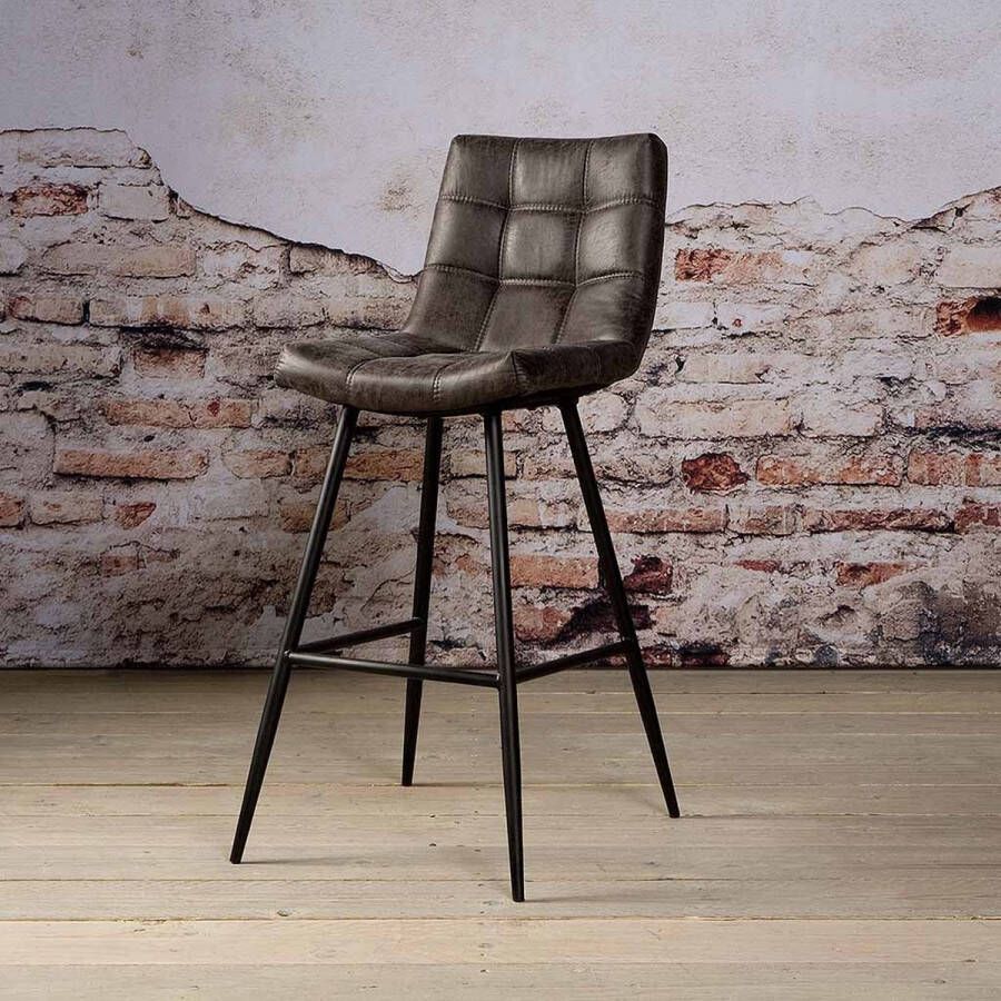 Towerliving Barkruk Navarra Fabric T- Antraciet