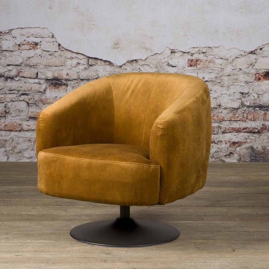 Towerliving Draaifauteuil Barga Velvet Goud