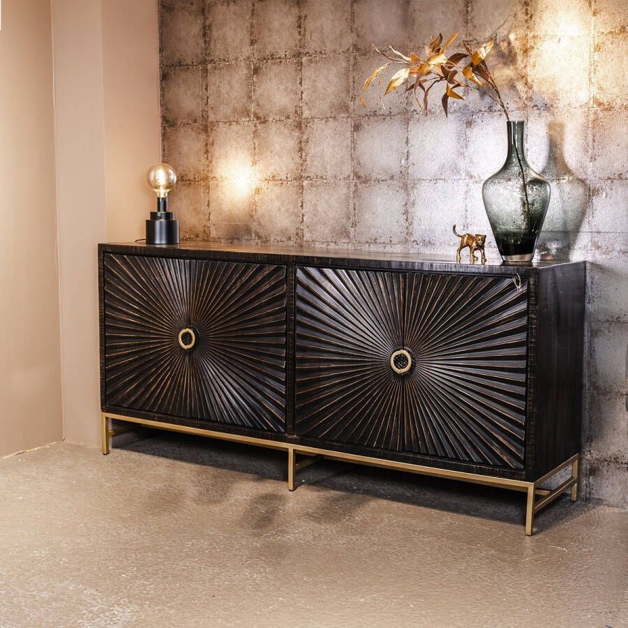 Towerliving Dressoir Serina Zwart Metaal