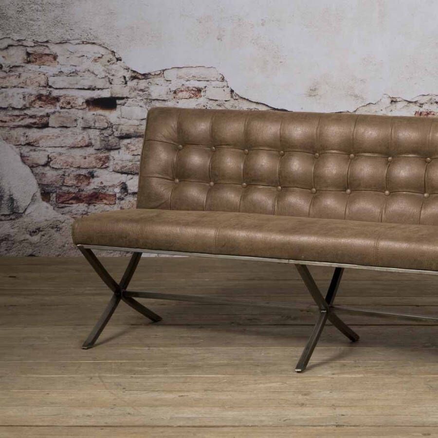 Towerliving Eetkamerbank Barcelona Fabric Cherokee Bruin