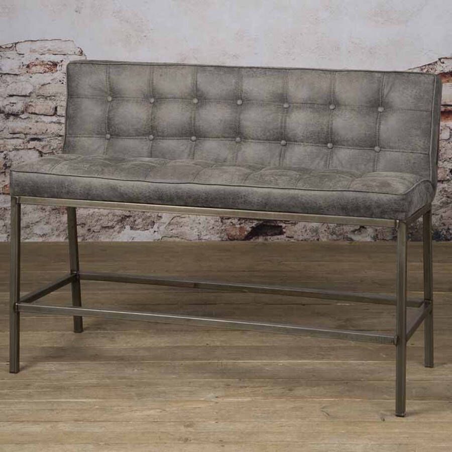 Towerliving Eetkamerbank Hoog Vasco Fabric Amazon Grijs