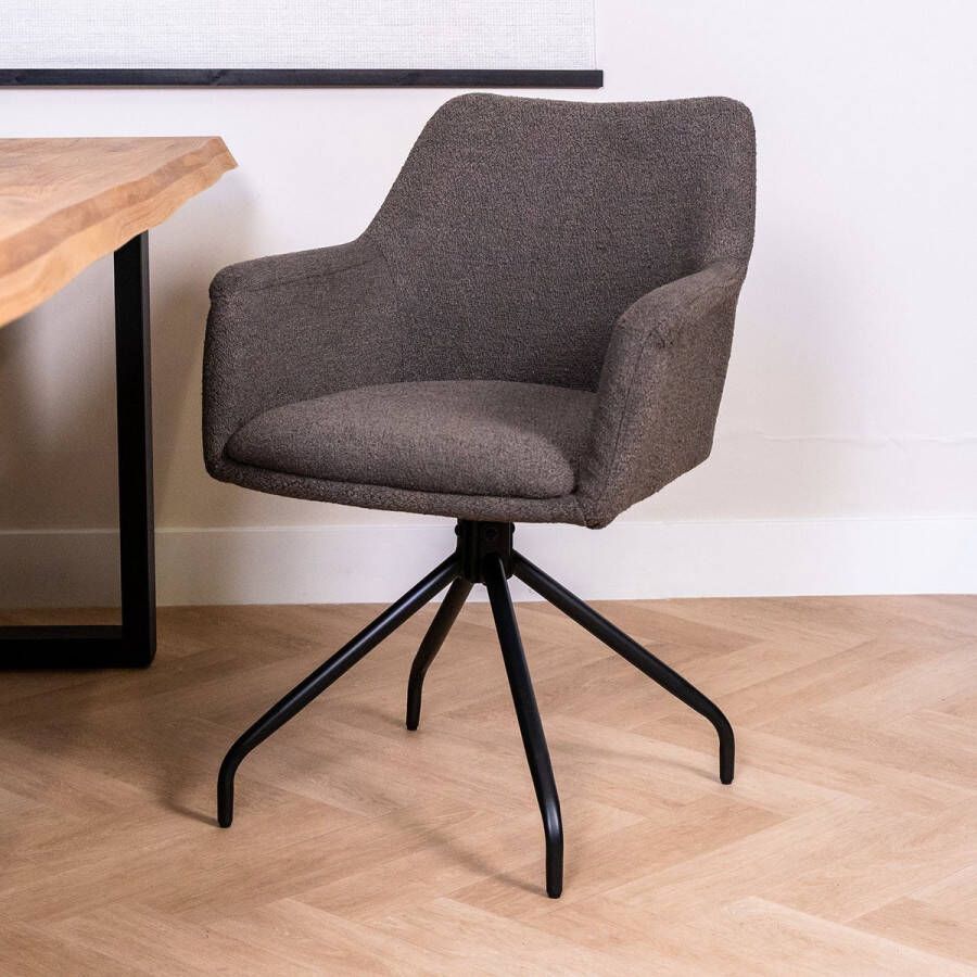 Towerliving Eetkamerstoel Ortana Donker Bruin