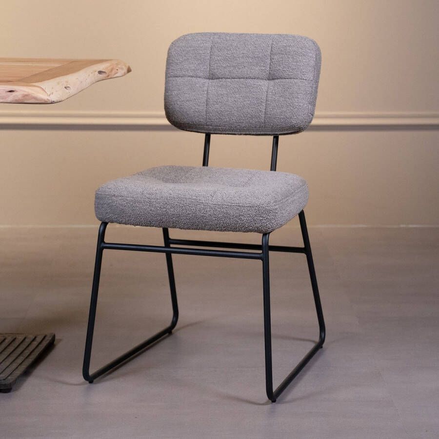 Towerliving Eetkamerstoel Padola Grijs Stof