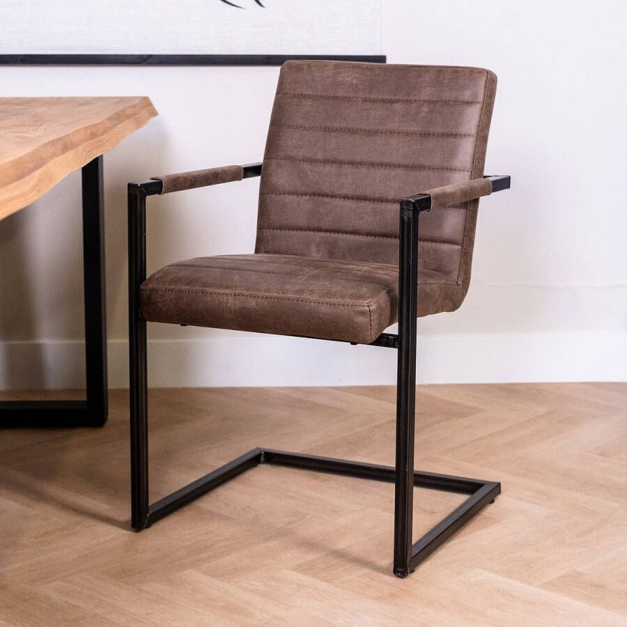 Towerliving Eetkamerstoel Rocca Bruin Bull